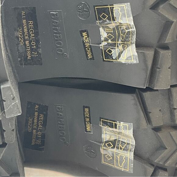 Bamboo snakeskin combat lace up boots 7.5 - Picture 10 of 14